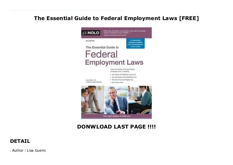 The Essential Guide to Federal Employment Laws [FREE]