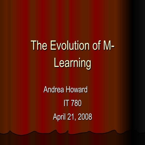The Evolution Of M Learning Slideshare