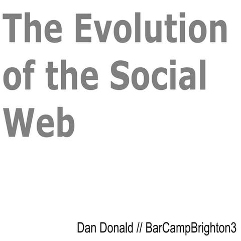 The Evolution Of The Social Web