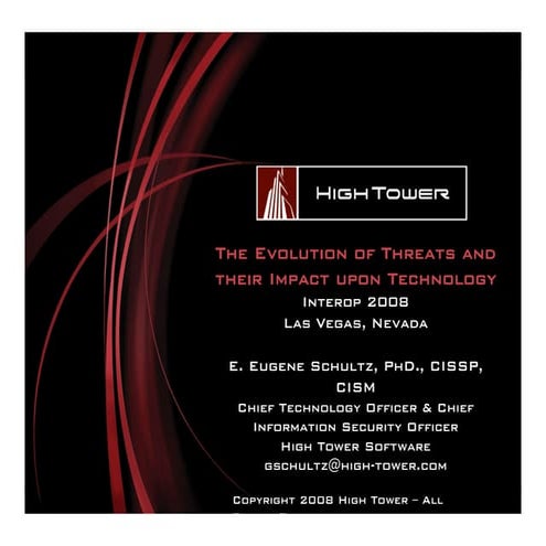 The Evolution of Threats and their Impact upon Technology