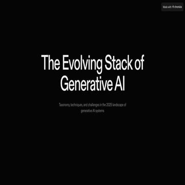The Evolving Stack of Generative AI - Presentation | PDF