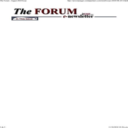 The  Forum    August 2010  Issue