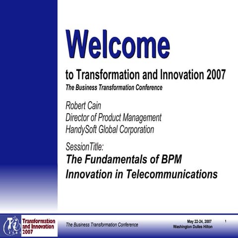 The Fundamentals Of BPM Innovation In Telecommunications