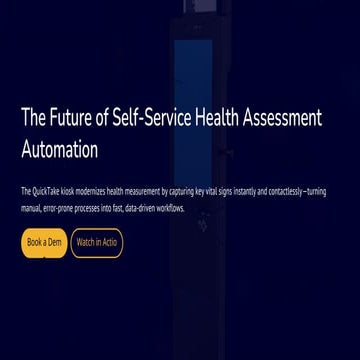 Revolutionizing Health Assessments with QuickTake Automated Kiosks | PDF