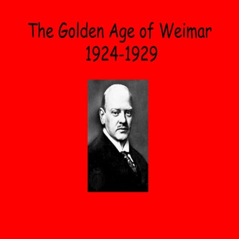 The Golden Age Of Weimar