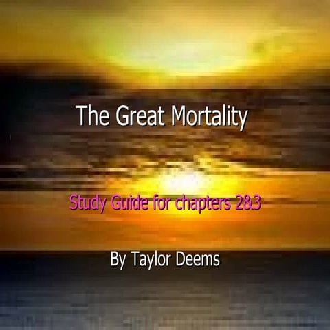 The Great Mortality 