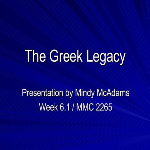 The Greek Legacy