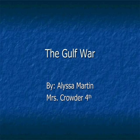 The Gulf War