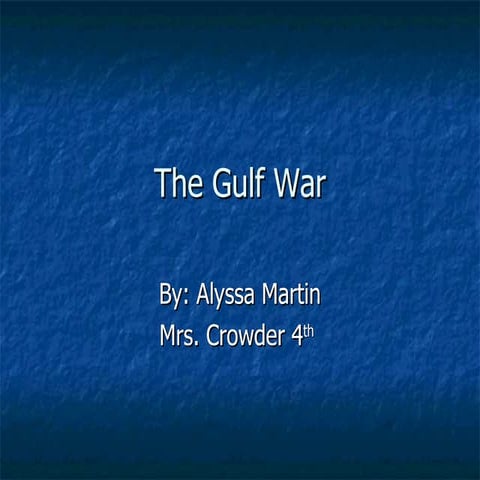 The Gulf War
