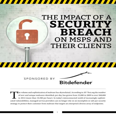 The impact of a security breach on MSP's and their clients