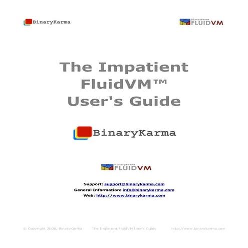 The Impatient FluidVM™ User's Guide