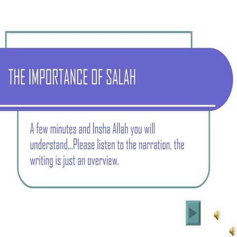 The Importance Of Salah