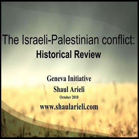 The Israeli-palestinian-conflict-historical-review