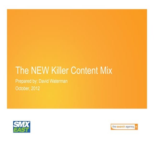 The Killer Content Mix
