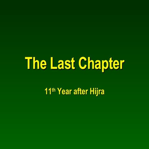 The Last Chapter