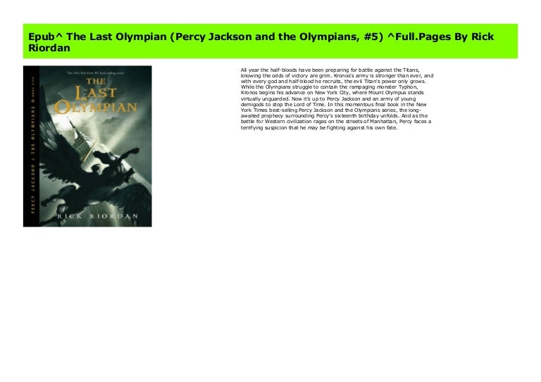 Download Epub The Last Olympian Percy Jackson And The Olympians 5 Full P