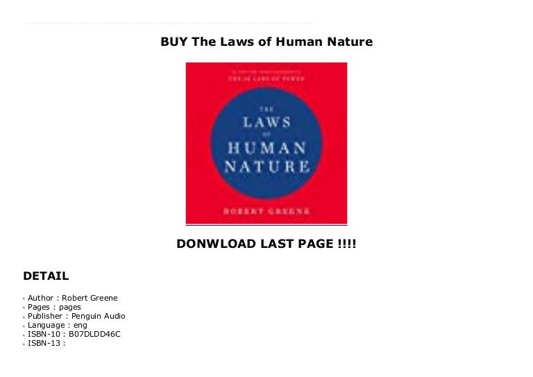the laws of human nature pdf download free