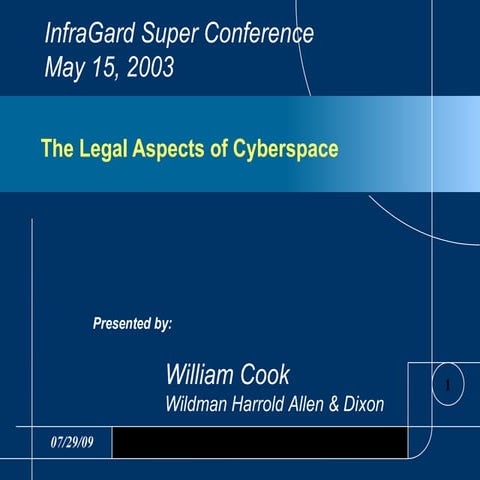 The Legal Aspects of Cyberspace