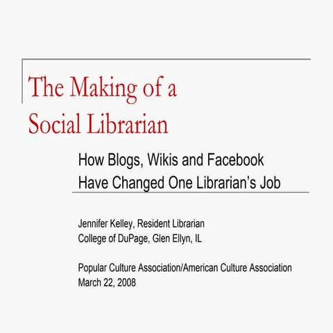 The Making Of A Social Librarian 