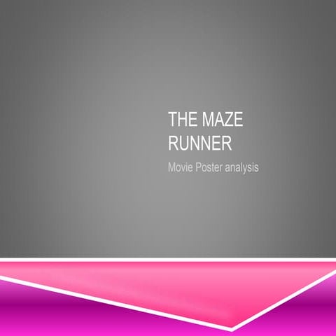 The maze runner poster analysis