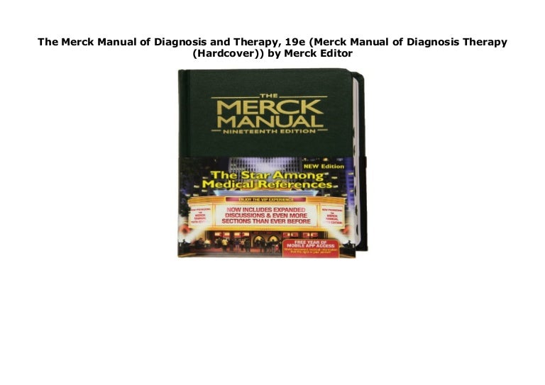 The Merck Manual of Diagnosis and Therapy, 19e (Merck Manual of Diagn…