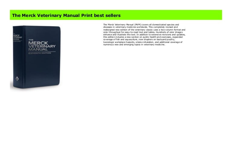 The Merck Veterinary Manual Print best sellers