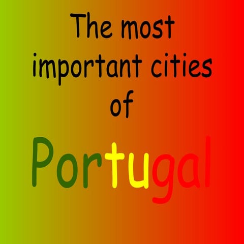 Important cities of Portugal