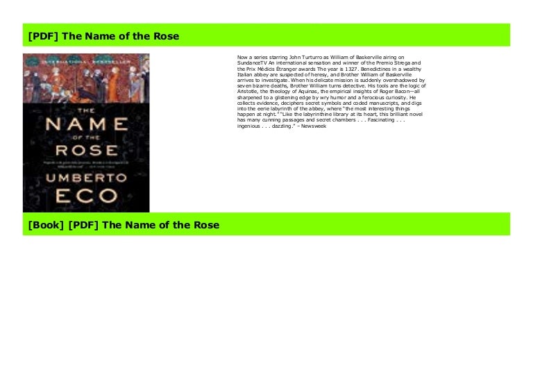 The name of the rose pages - rainbowplm