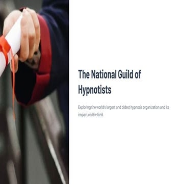NGH Hypnosis Certification: Your Path to Professional Hypnotherapy | PDF