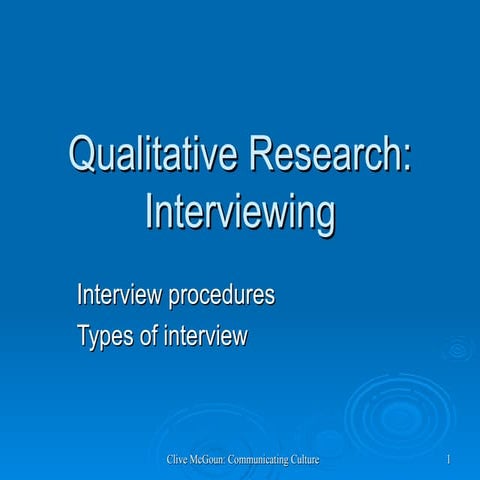 The Nature of Qualitative Interviews