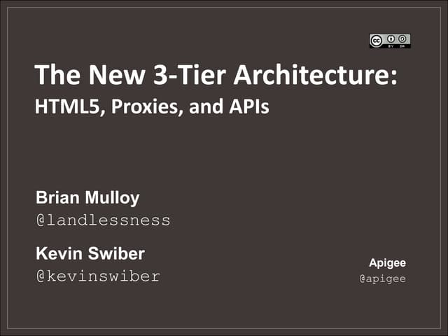 The New 3-Tier Architecture: HTML5,...
