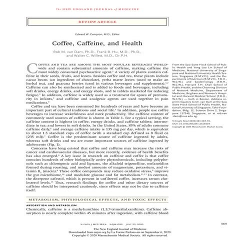 Coffee Caffeine and Health | PDF