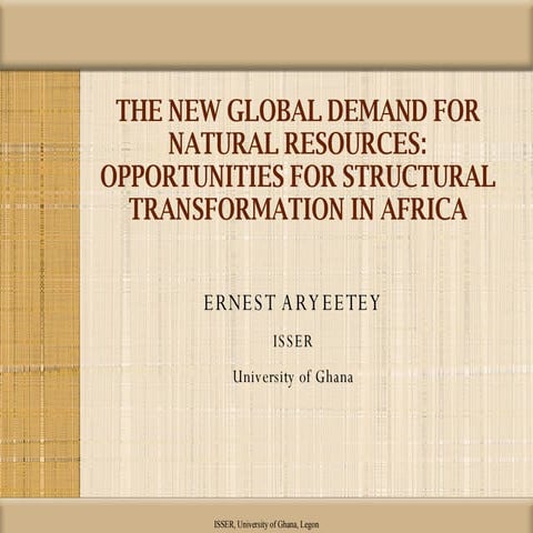The New Global Demand For Natural Resources Opportunities For Structural Tran...
