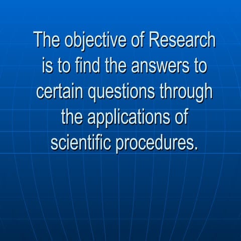 The Objective Of Research .