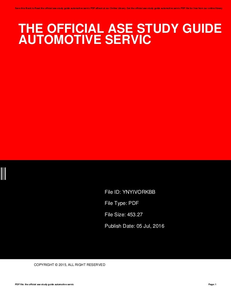 The officialasestudyguideautomotiveservic