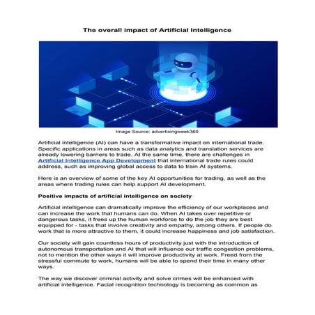 The overall impact of artificial intelligence