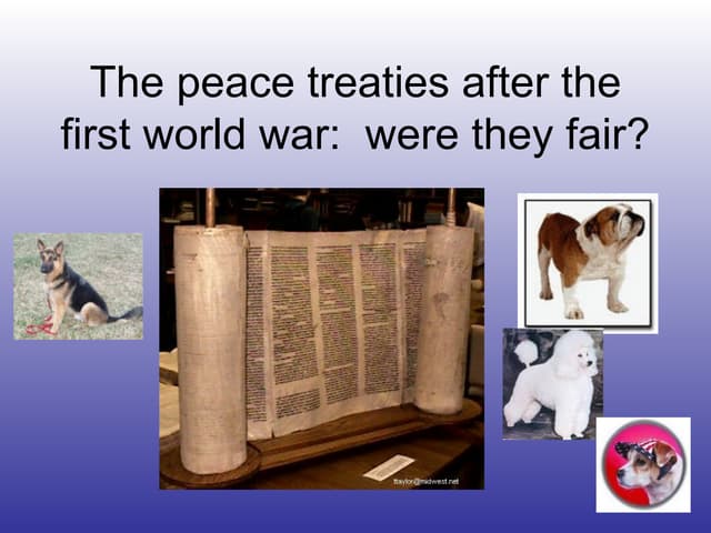 The Peace Treaties After The First World War