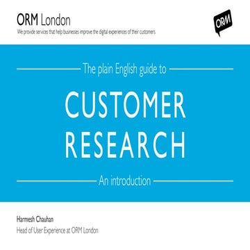 The Plain English Guide To Customer Research