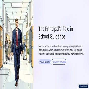 ROLE OF DIFFERENT PERSONNEL IN THE SCHOOL GUIDANCE PROGRAMME - A school ...
