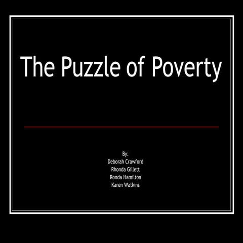 The Puzzle of Povery