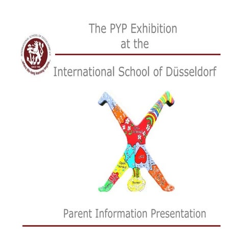 The  PYP  Exhibition Parent Presentation