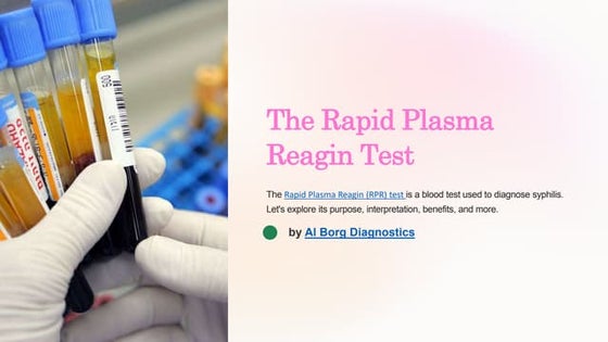Copy of rpr test for syphilis | PPT