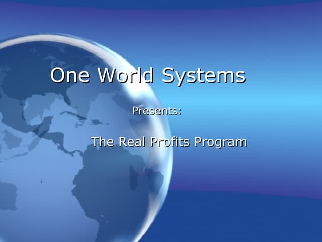 The Real Profits Program