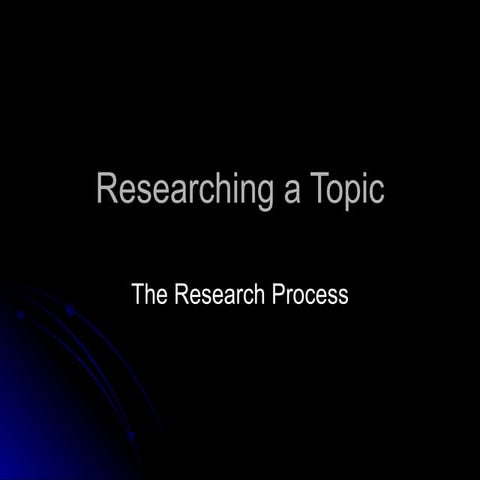 The Research Process
