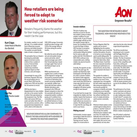 How retailers are being forced to adapt to weather risk scenarios