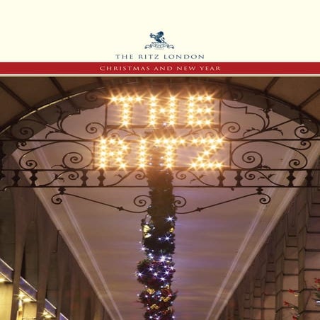 The Ritz London - Christmas Menu 2009
