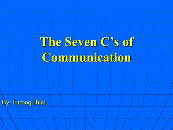 7 c's of communication | PPT