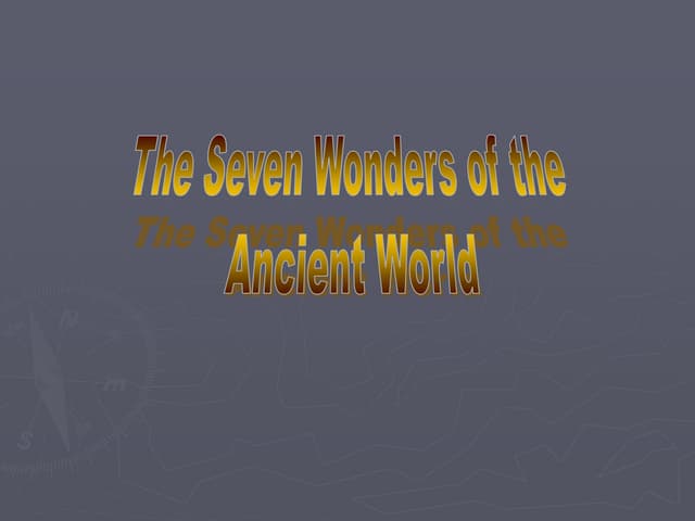 Exploring the Wonders of the World: A Journey Through Time | PDF