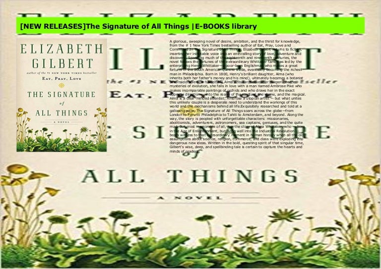 21+ The Signature Of All Things Pictures