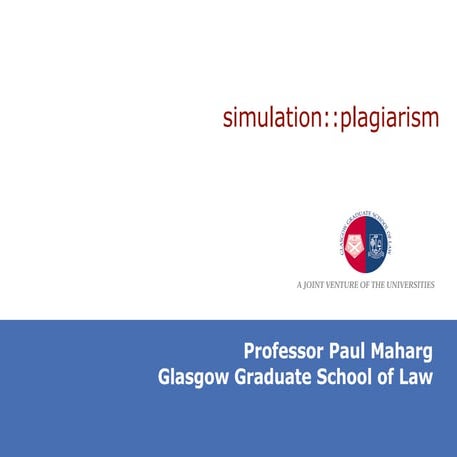The SIMPLE Project - transactional learning & plagiarism